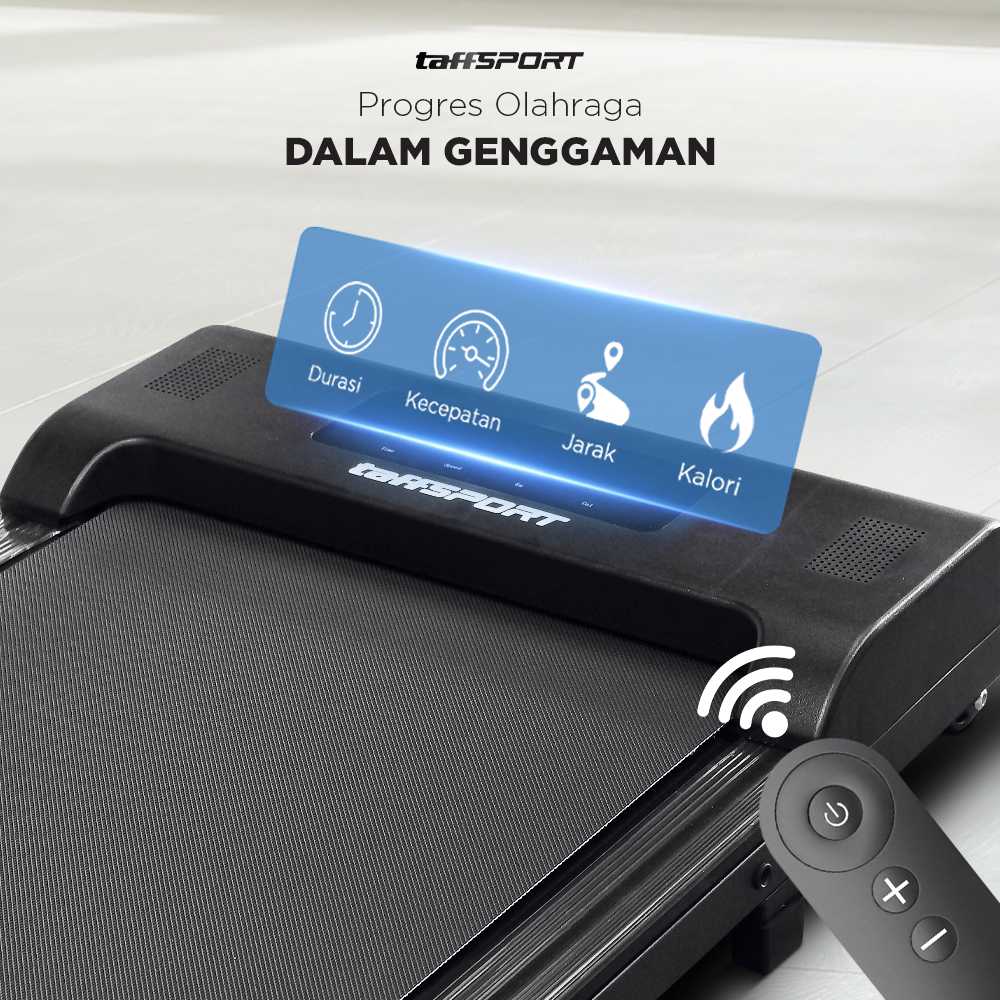 TaffSPORT Walking Pad Alat Fitness Gym LED Display Treadmill 0.75 HP - C1-01