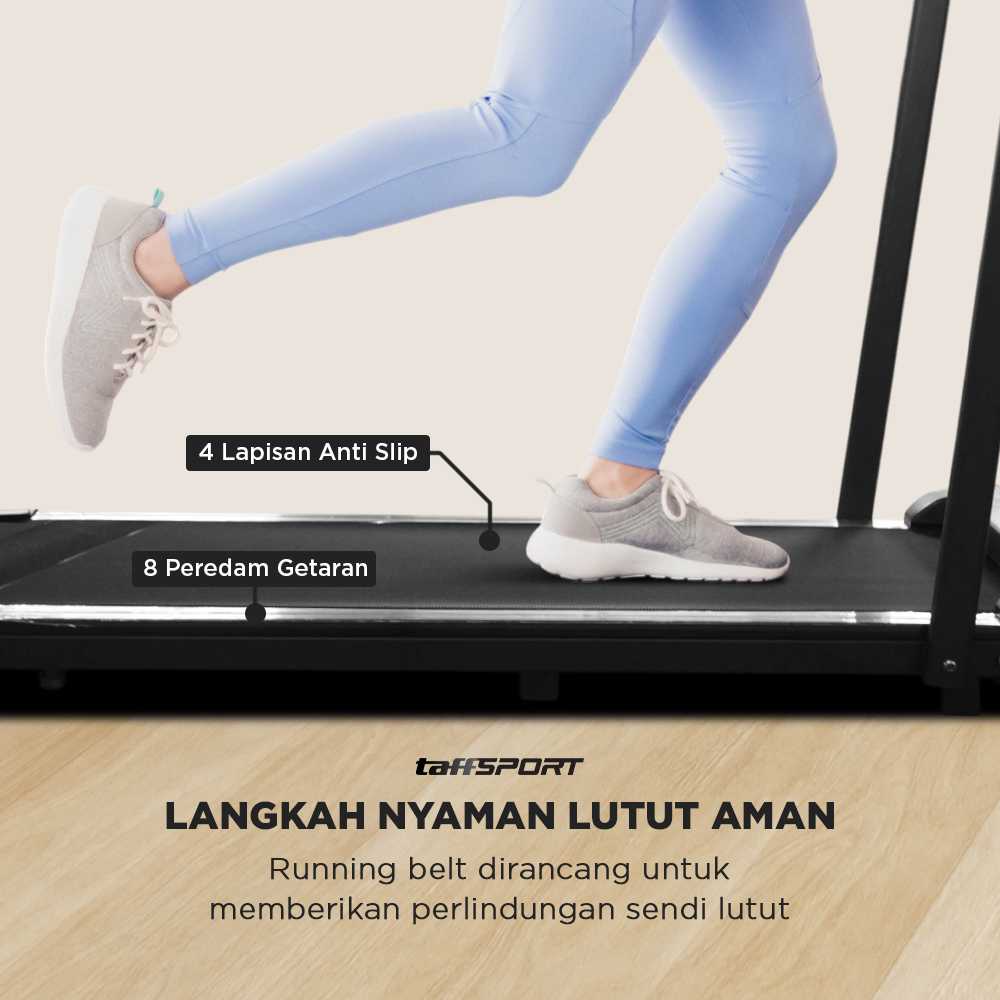 TaffSPORT Walking Pad Alat Fitness Gym Remote Treadmill 0.75 HP - C1-01