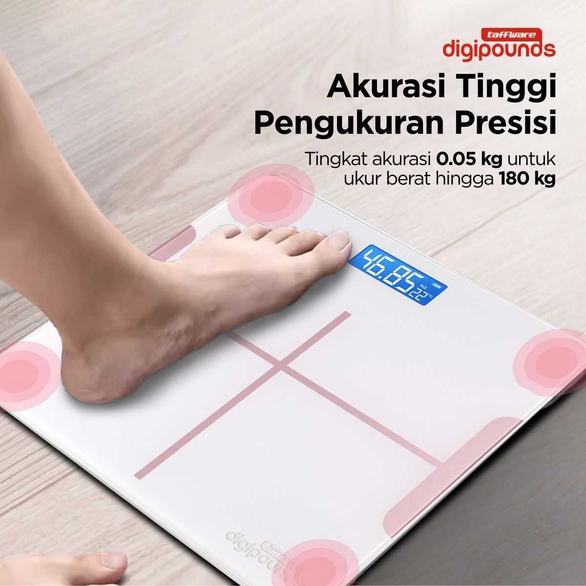 Taffware Digipounds Timbangan Badan Digital Scale 180kg - CB510