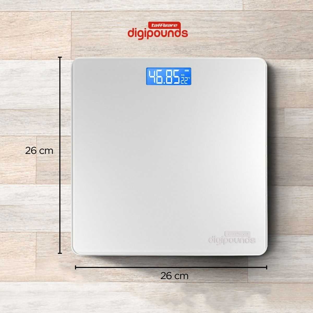 Taffware Digipounds Timbangan Badan Digital Scale 180kg Rechargeable - CB511