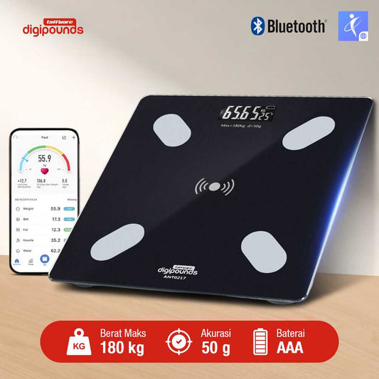 Taffware Digipounds Timbangan Badan Digital Scale BMI Smart App 180kg - ANT0217