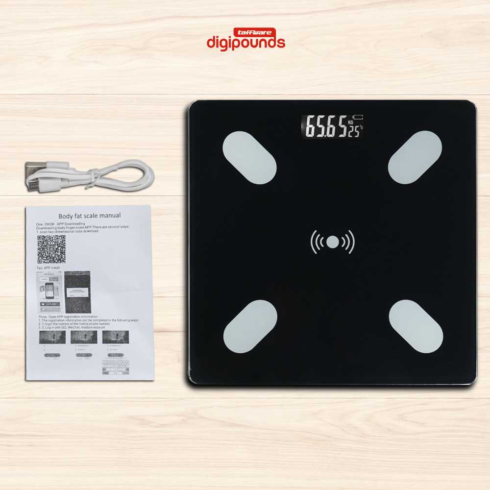 Taffware Digipounds Timbangan Badan Digital Scale BMI Smart App 180kg - ANT0217