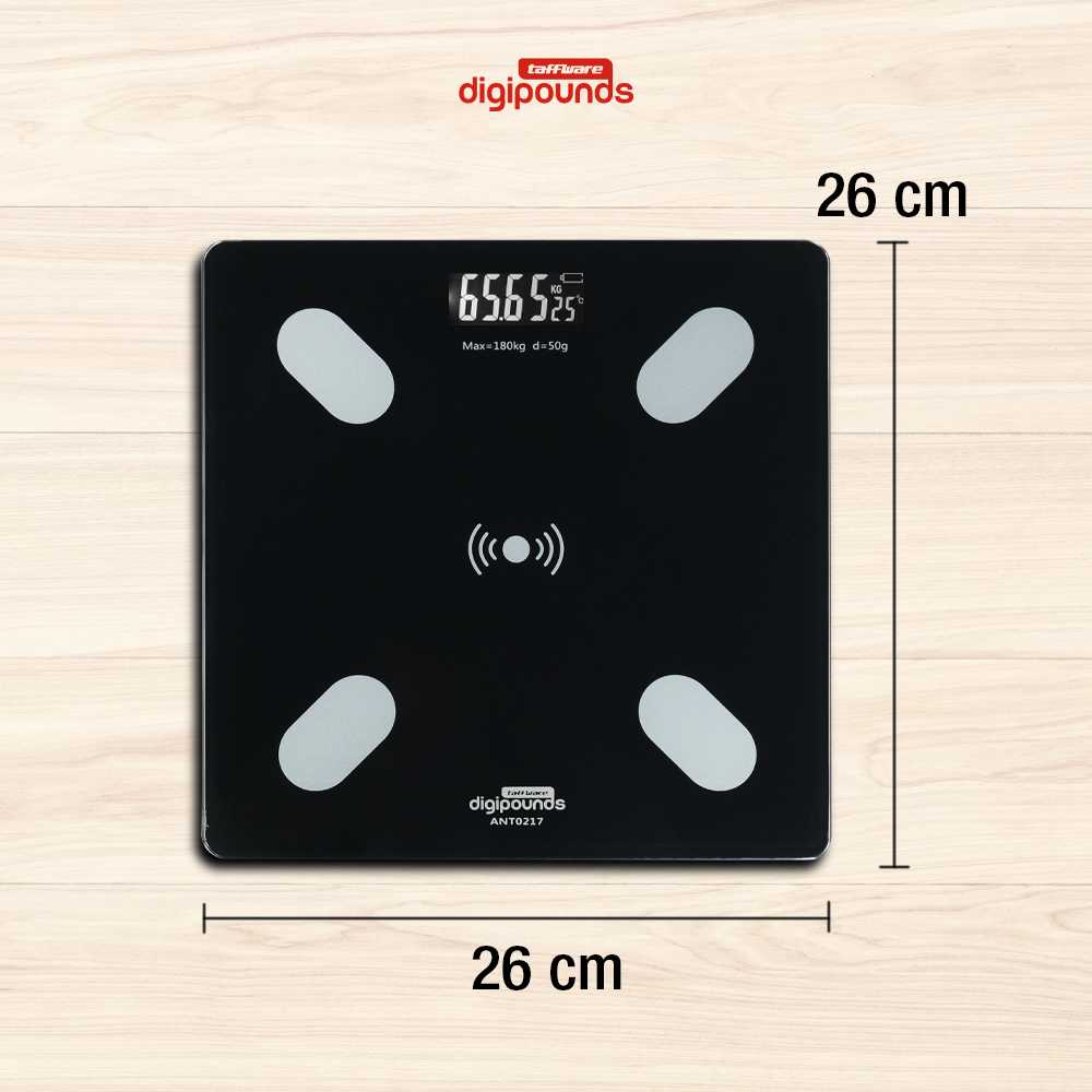 Taffware Digipounds Timbangan Badan Digital Scale BMI Smart App 180kg - ANT0217