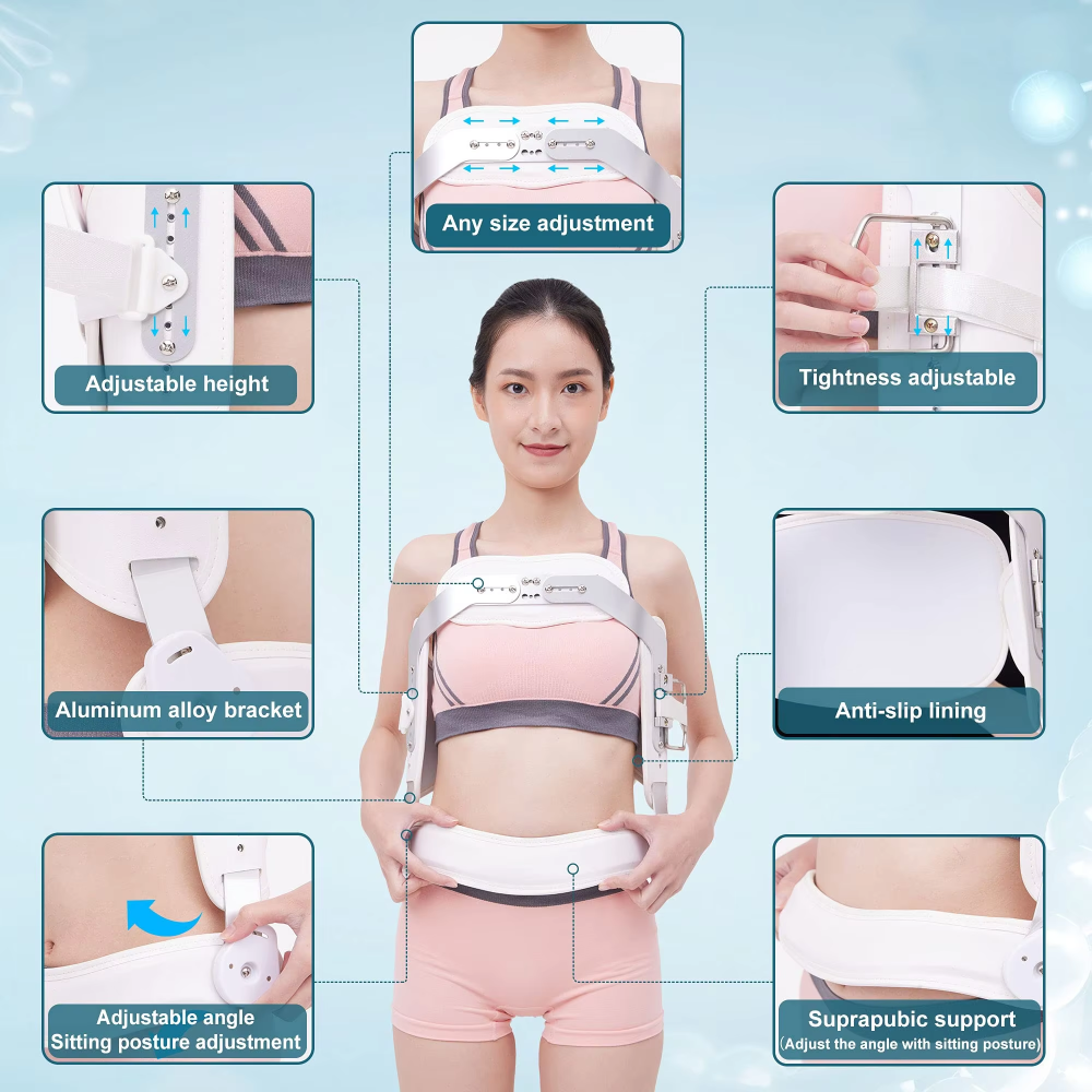 Tairi Korset Tulang Belakang Adjustable TLSO Thoracic Full Back Brace - TRB-401