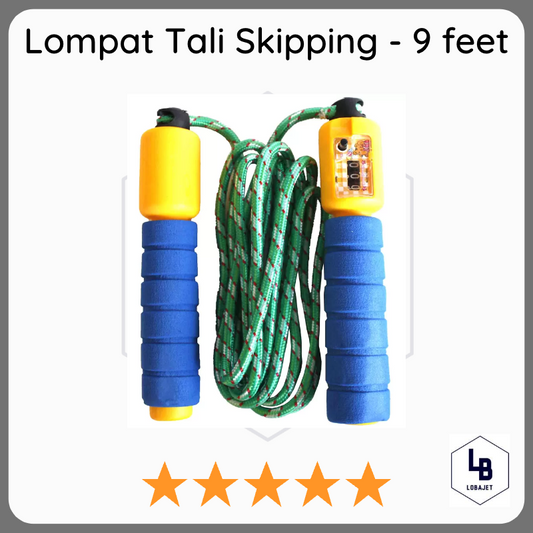 Tali Lompat Skipping Colorful - Jumping Rope - 9 feet