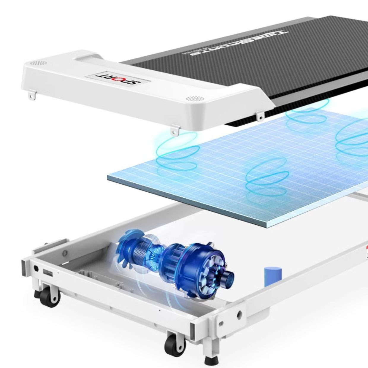 TIMESPORTS Treadmill Elektrik Alat Fitness Gym Walking Pad 2.5 HP - 530JCK