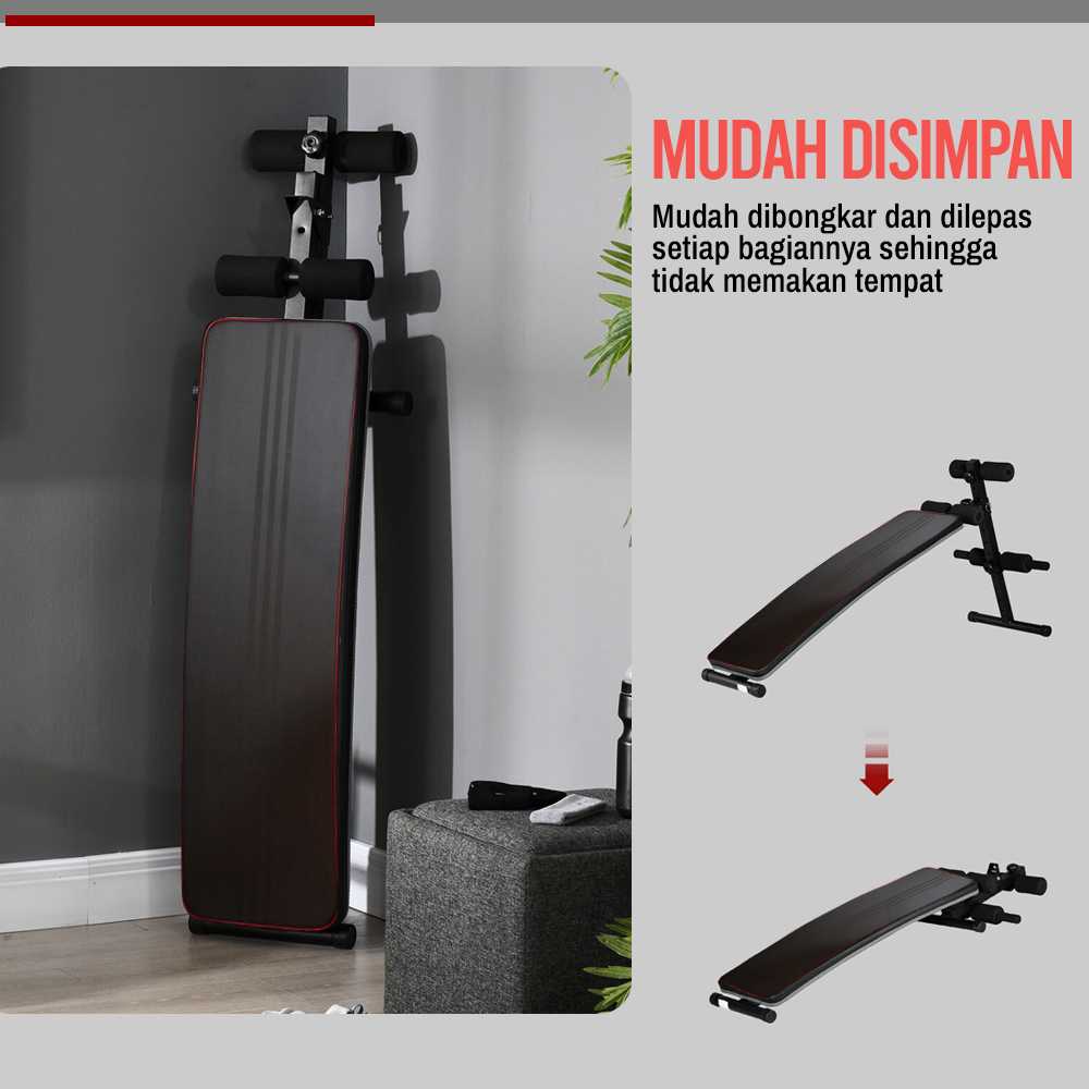 TMT Kursi Alat Fitness Gym Bench Lipat Abdominal Muscle - AD-177