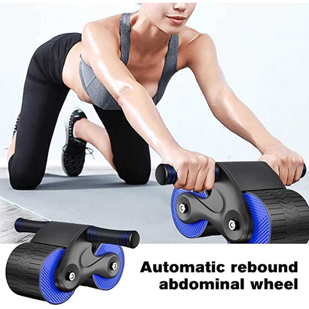 VACAZO Alat Fitness Ab Roller ABS Abdominal Wheel Automatic Rebound - V-355