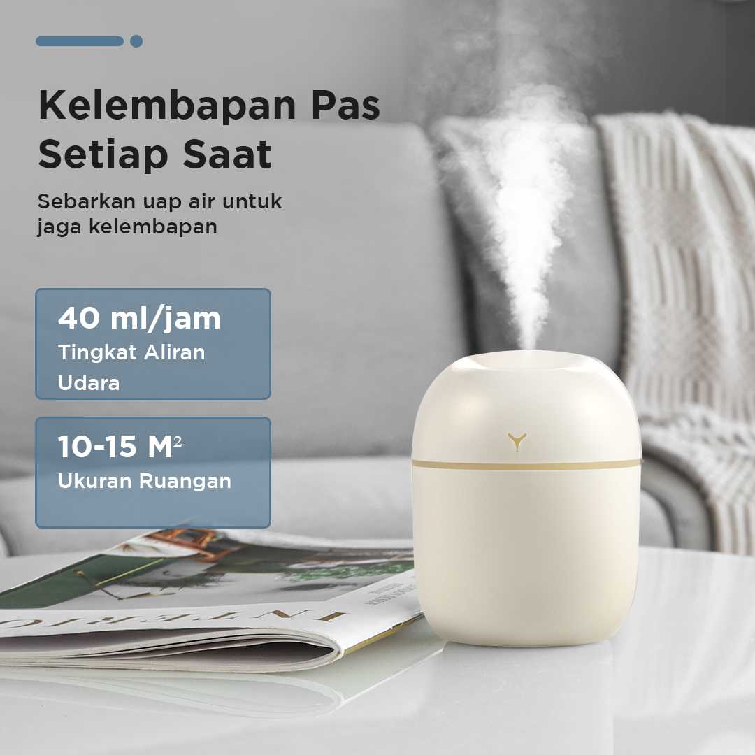Vikatorry Air Humidifier Mini Car Home Ultrasonic Night Light 220ml - V25