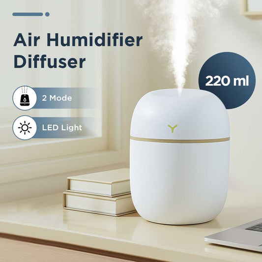 Vikatorry Air Humidifier Mini Car Home Ultrasonic Night Light 220ml - V25