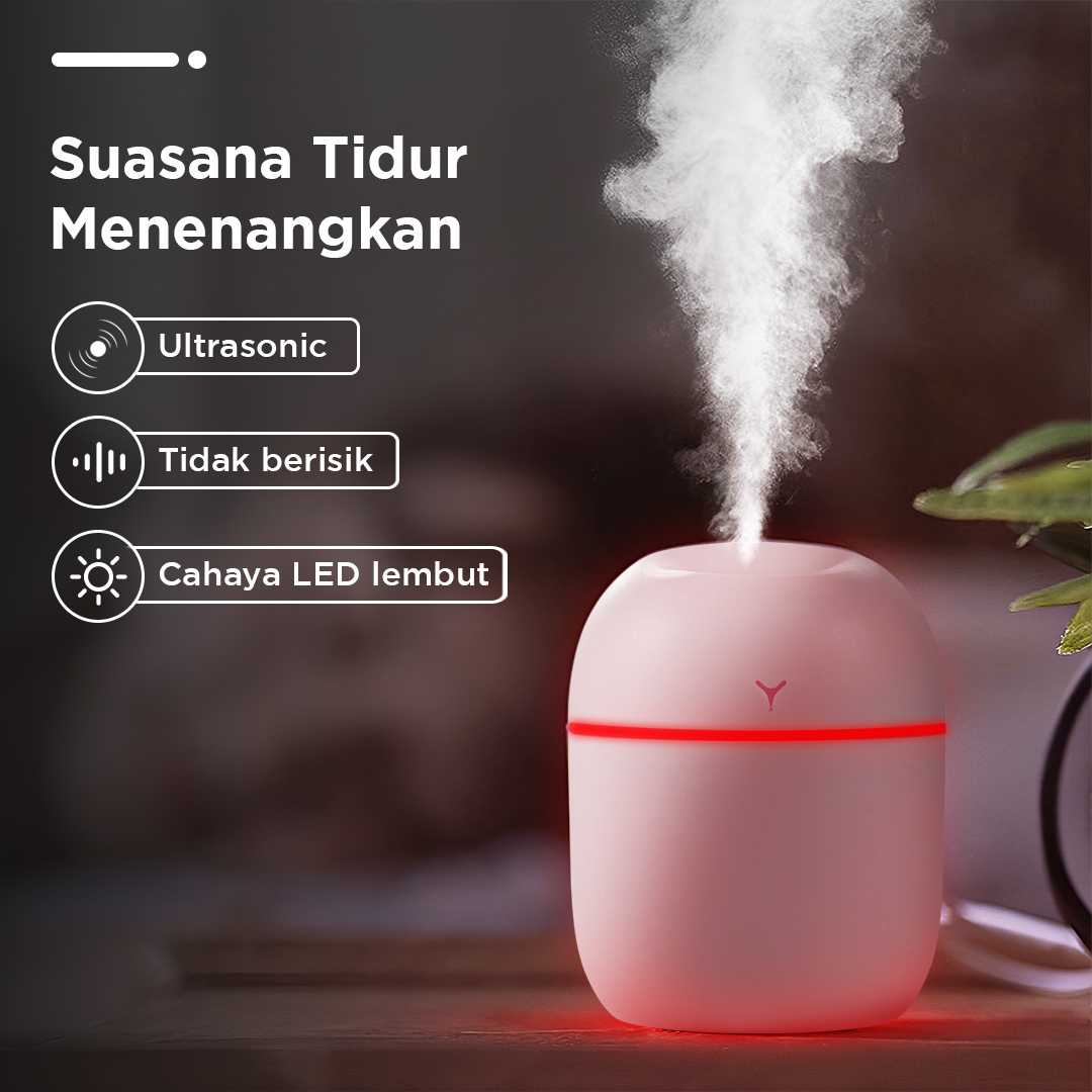 Vikatorry Air Humidifier Mini Car Home Ultrasonic Night Light 220ml - V25