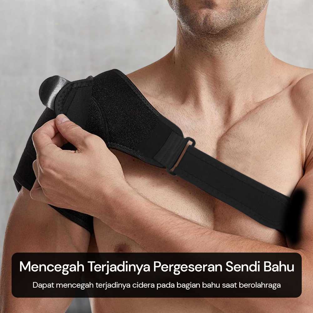 Wan Shi Pelindung Bahu Kanan Back Shoulder Support Wrap Belt Fitness - HJ-1697