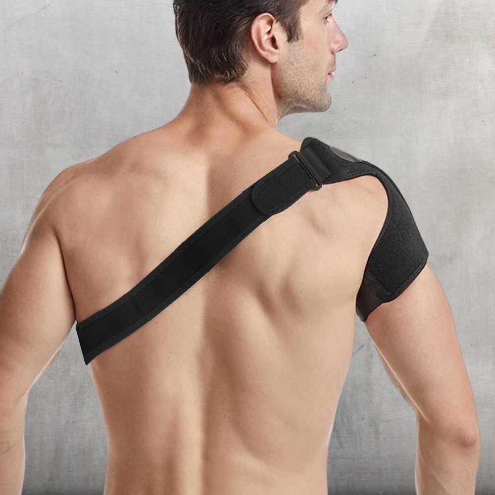 Wan Shi Pelindung Bahu Kanan Back Shoulder Support Wrap Belt Fitness - HJ-1697