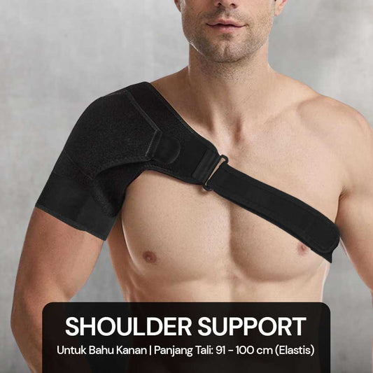 Wan Shi Pelindung Bahu Kanan Back Shoulder Support Wrap Belt Fitness - HJ-1697
