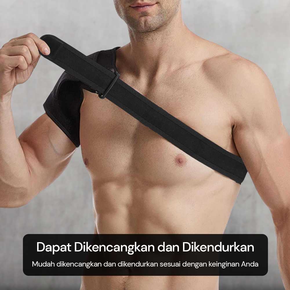 Wan Shi Pelindung Bahu Kanan Back Shoulder Support Wrap Belt Fitness - HJ-1697