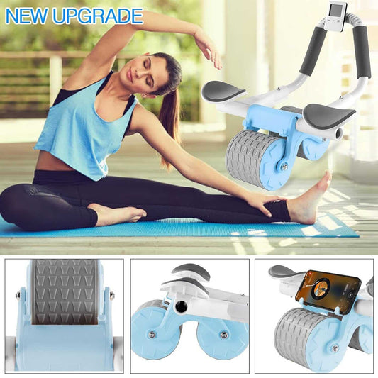 WIKOGER Alat Fitness Ab Roller ABS Abdominal Wheel Automatic Rebound - DY-1066