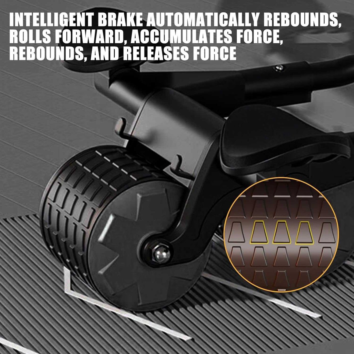 WIKOGER Alat Fitness Ab Roller ABS Abdominal Wheel Automatic Rebound - DY-1066