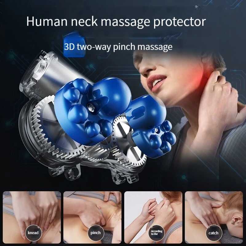 WTOTECH Bantal Pijat Leher Elektrik 3 Mode Neck Massager Pillow - UMP-021