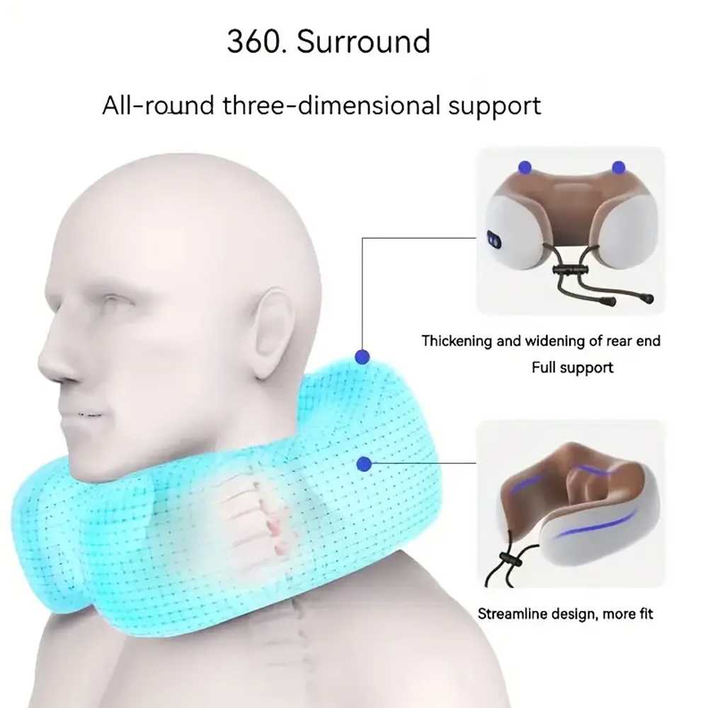 WTOTECH Bantal Pijat Leher Elektrik 3 Mode Neck Massager Pillow - UMP-021