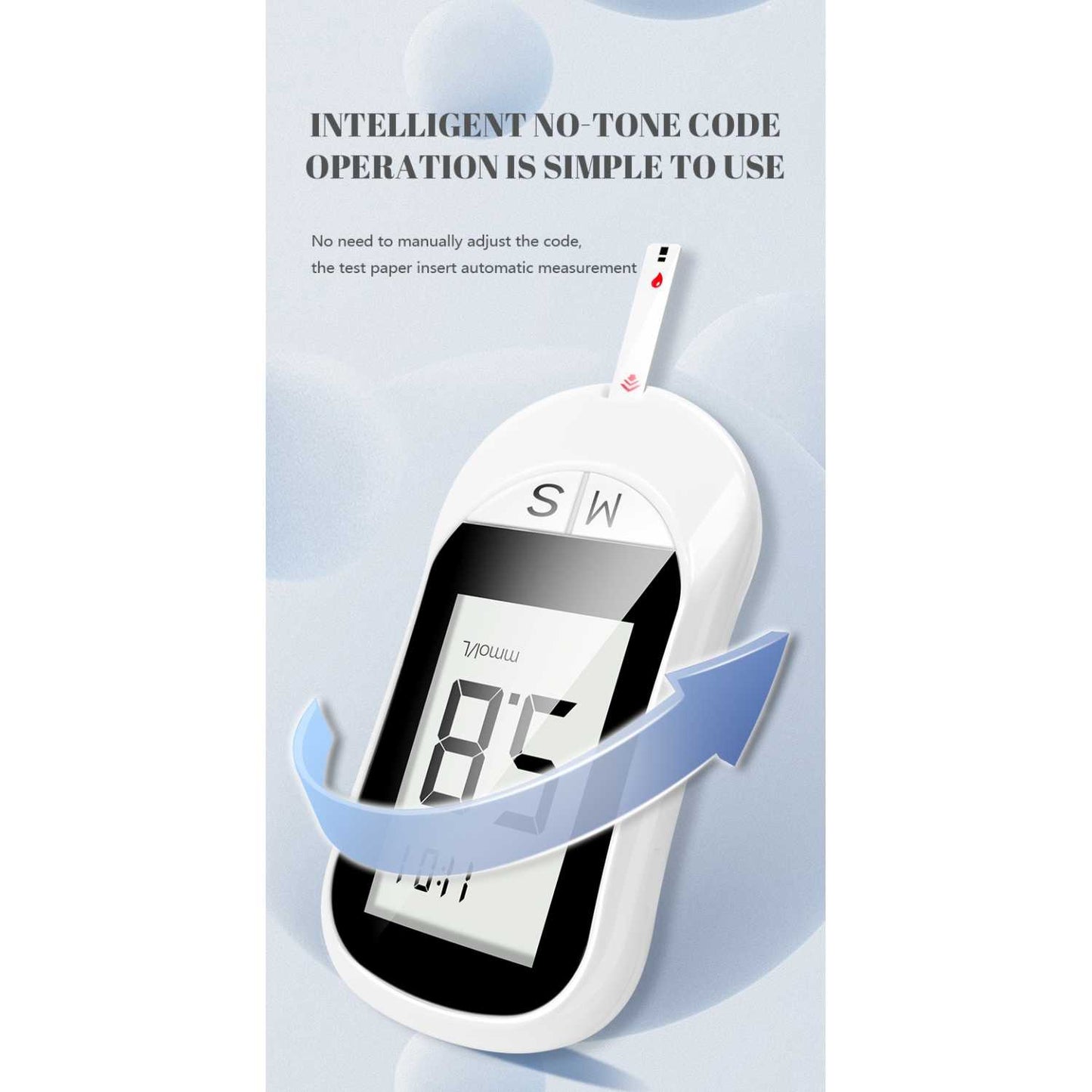 XIDMEM Alat Cek Gula Darah Glucometer Kit 50 Strip Test and 50 Lancets - XD-20G200