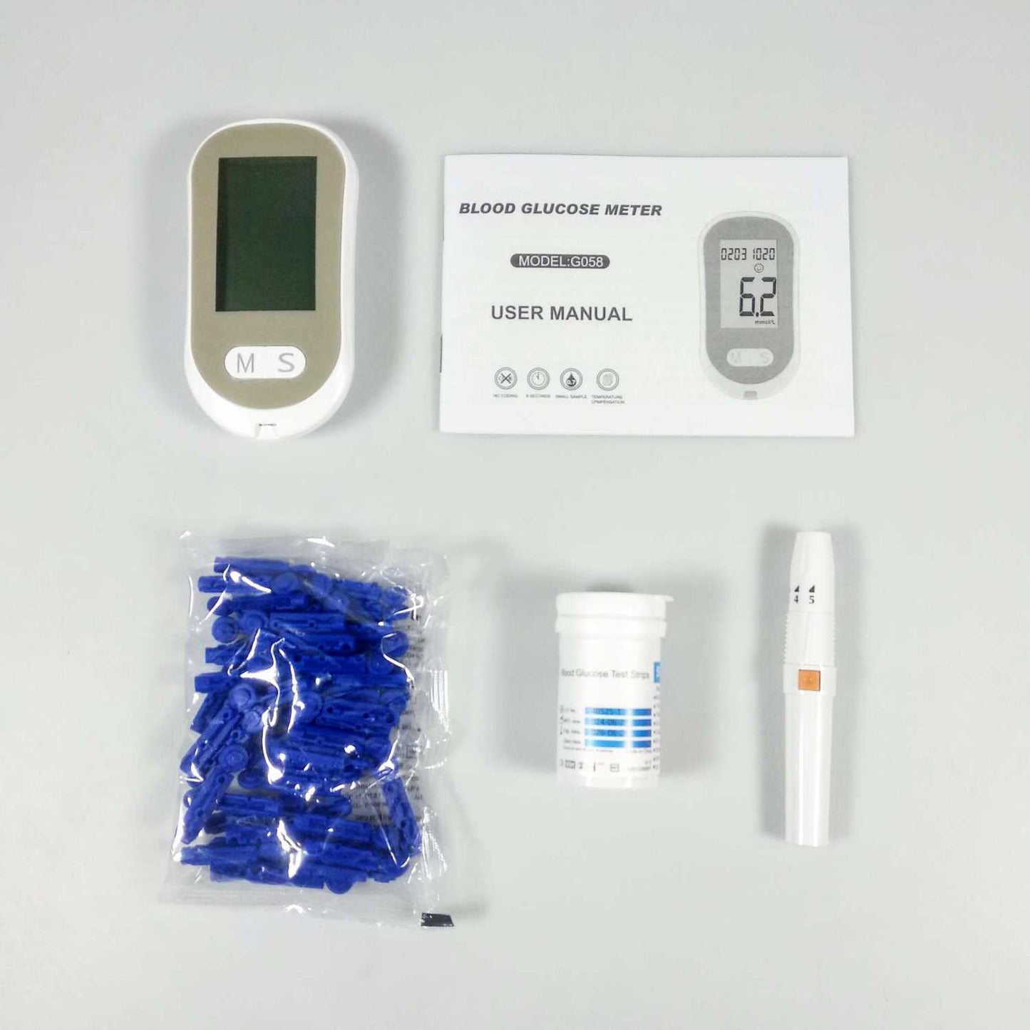 XIUDA Alat Cek Gula Darah Glucometer Kit 50 Test Strips - G058