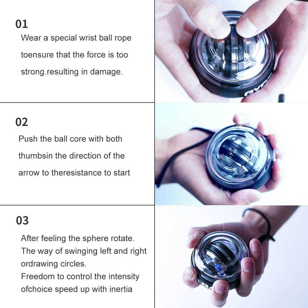 Yang Chen Alat Latihan Tangan Wrist Ball Gyro Spinner Exercise - OUT180