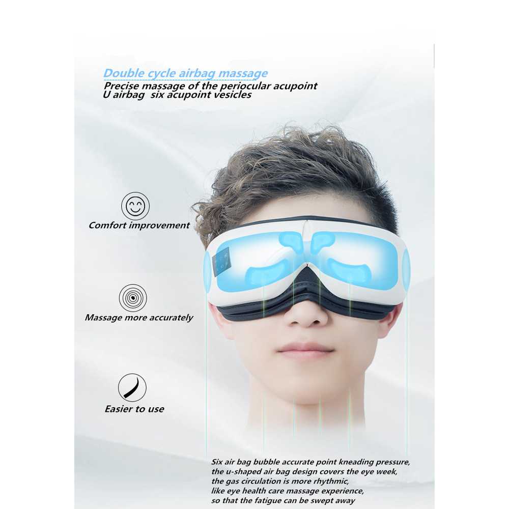 YUZY Pijat Kompres Mata Smart Airbag Eye Massager Bluetooth Music - 001