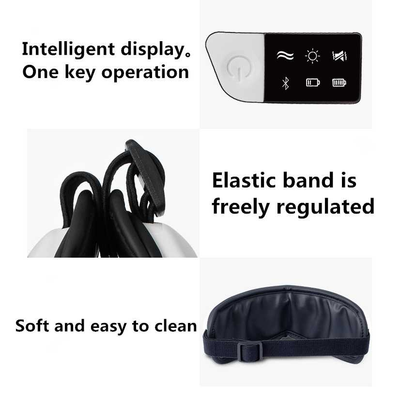 YUZY Pijat Kompres Mata Smart Airbag Eye Massager Bluetooth Music - 001