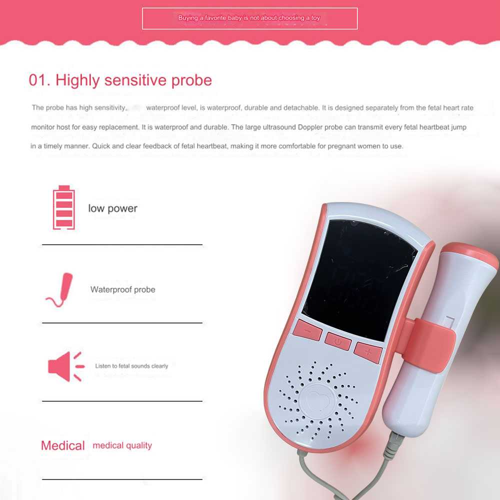 Youwen Alat Deteksi Jantung Janin Fetal Doppler Heart Rate Monitor - JSL-T503