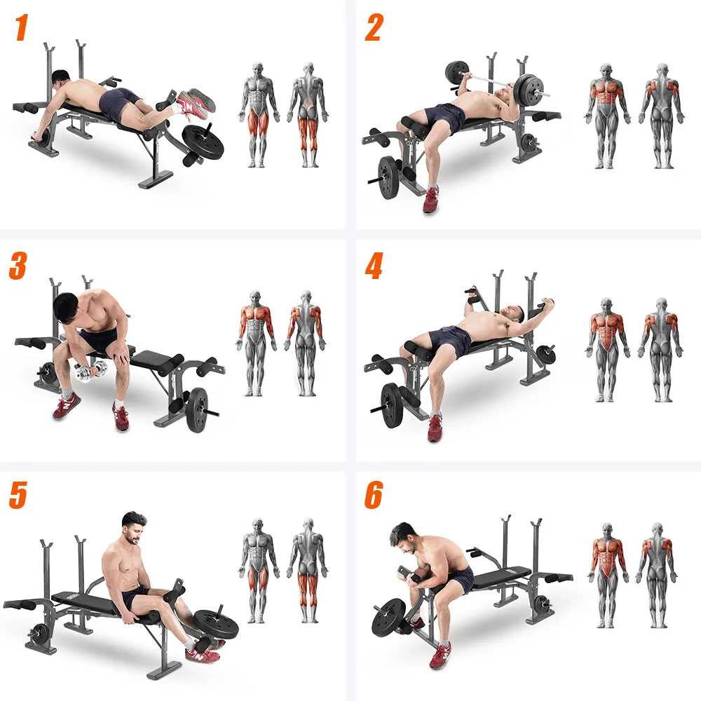 Zerone Fitness Station Weight Bench Press Body Building Rig Home Gym - ZE68