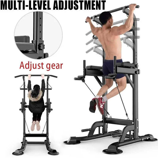 TaffSPORT Fitness Station Pull Up Bar Body Building Rig Home Gym - ZE69