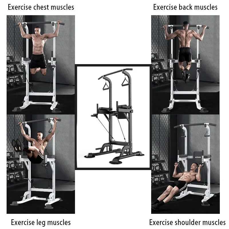 TaffSPORT Fitness Station Pull Up Bar Body Building Rig Home Gym - ZE69