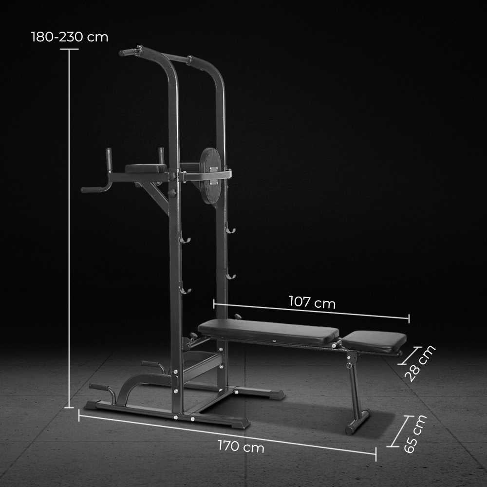 TaffSPORT Fitness Station Pull Up Bench Press Body Building Home Gym - GBH-210