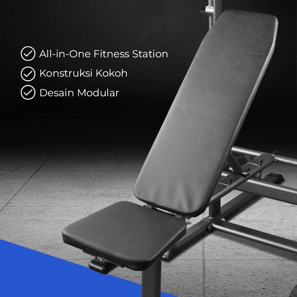 Zerone Fitness Station Pull Up Bench Press Body Building Rig Home Gym - GBH-210