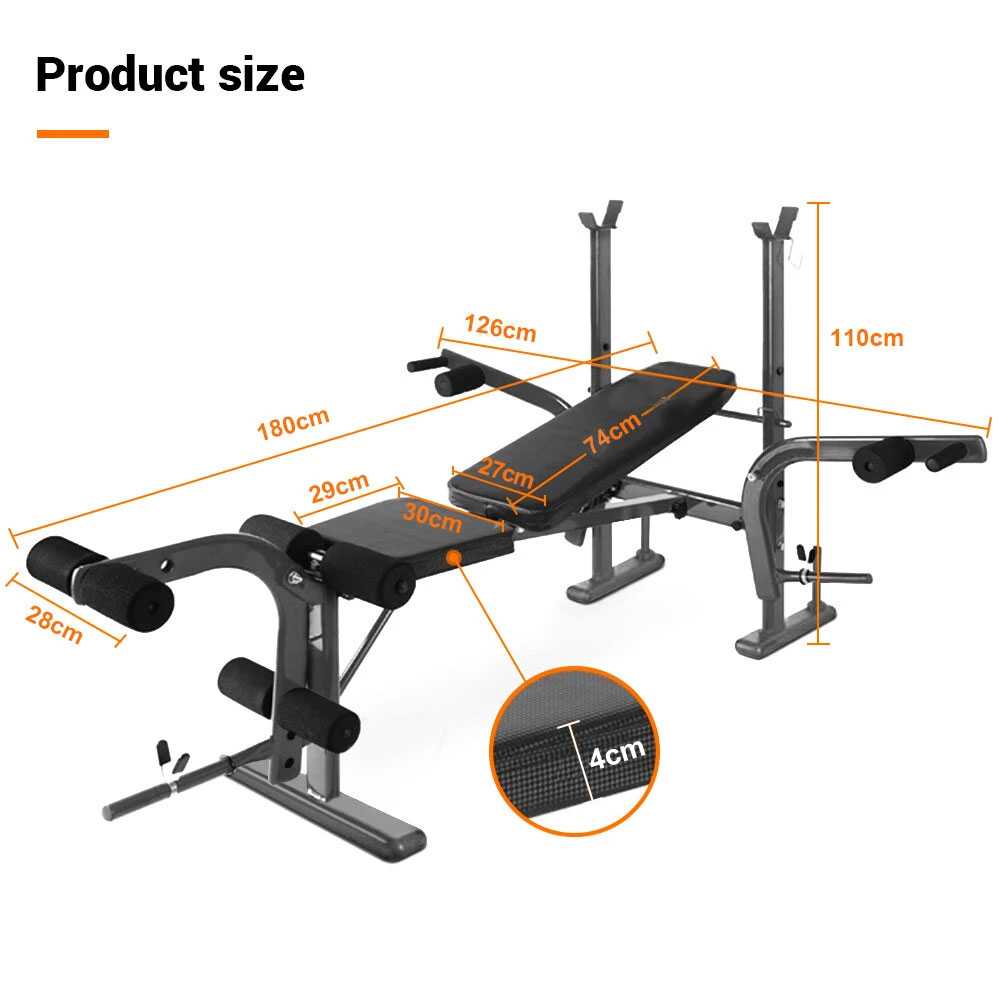 Zerone Fitness Station Weight Bench Press Body Building Rig Home Gym - ZE68