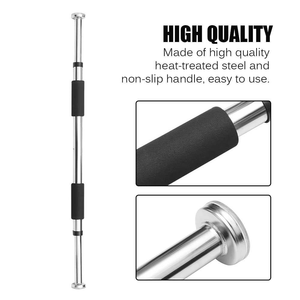 Zerone Tiang Latihan Pull Up Pintu Solid Grip Bar Trainer 80-130cm - RN0566