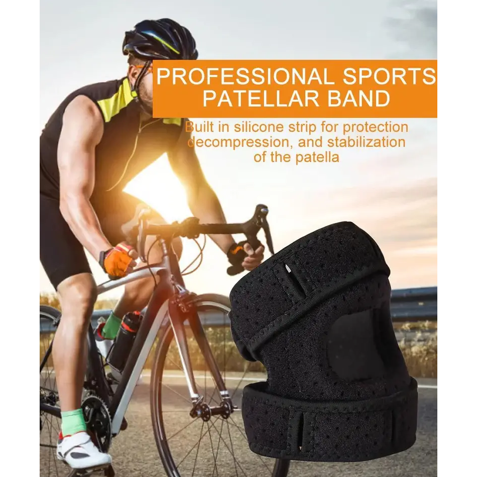 ZHUIWEI Knee Pad Shock Absorption Strap Silicon Sport Pelindung Lutut - VG96929