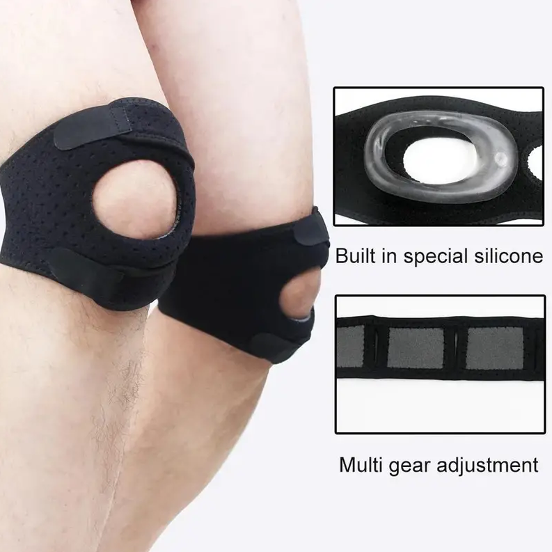 ZHUIWEI Knee Pad Shock Absorption Strap Silicon Sport Pelindung Lutut - VG96929