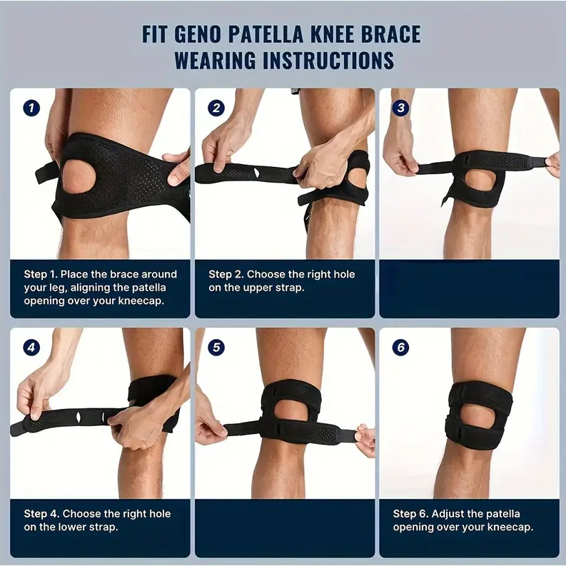 ZHUIWEI Knee Pad Shock Absorption Strap Silicon Sport Pelindung Lutut - VG96929