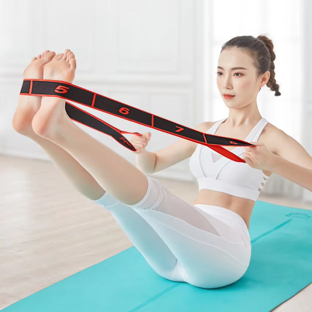 BOJOYOID Resistance Bands Yoga Gym Tali Stretching 8 Loops - ZJ202