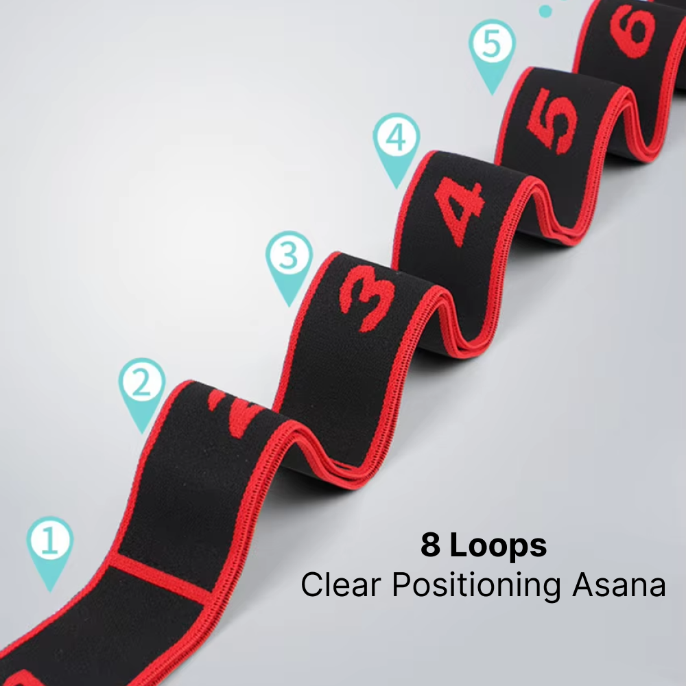 BOJOYOID Resistance Bands Yoga Gym Tali Stretching 8 Loops - ZJ202