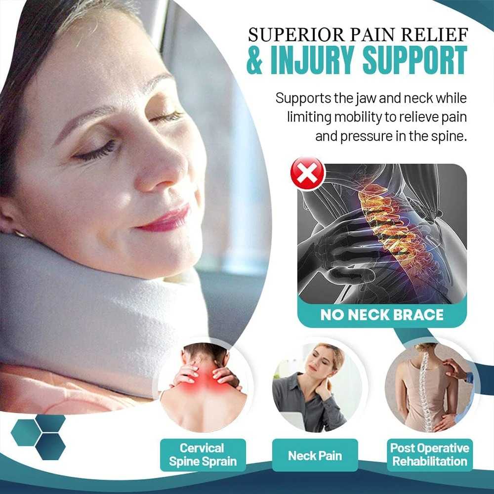 Zoechic Penyangga Leher Collar Neck Cervical Support Adjustable Size L - ZH-50